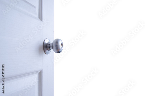 open door isolated on white background