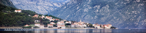 View of Kotor bay with Stoliv town © Madrugada Verde