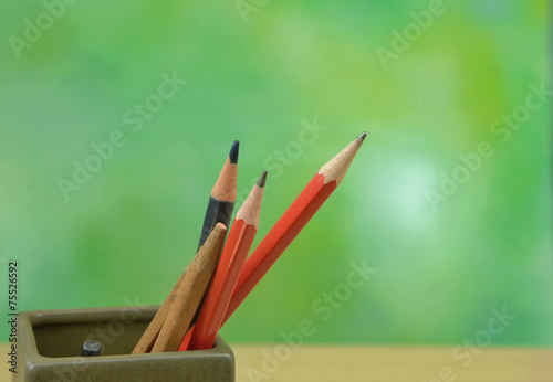 pencil and book