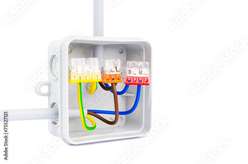 Elecrical Box isolated, side view photo