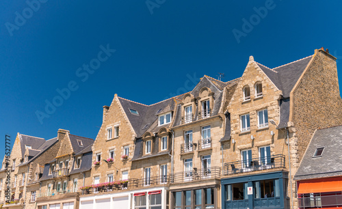 Architecture of Brittany, France. Buildings of Cancale