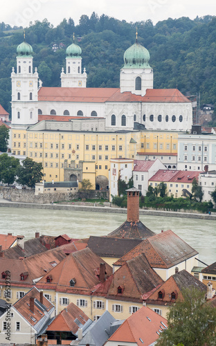 View over Passau and the River Inn photo