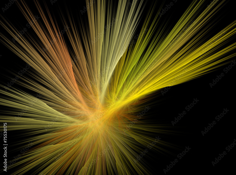 Obraz premium Orange lines abstract fractal effect light background