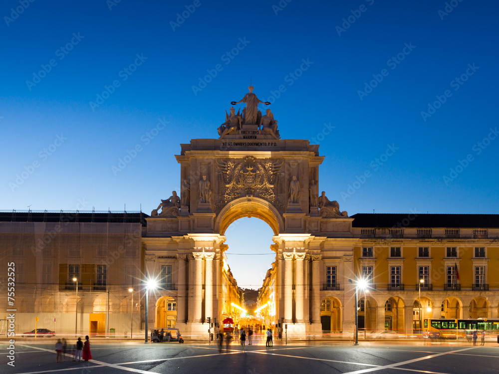 Fototapeta premium The Praca do Comercio (English: Commerce Square) is located in t