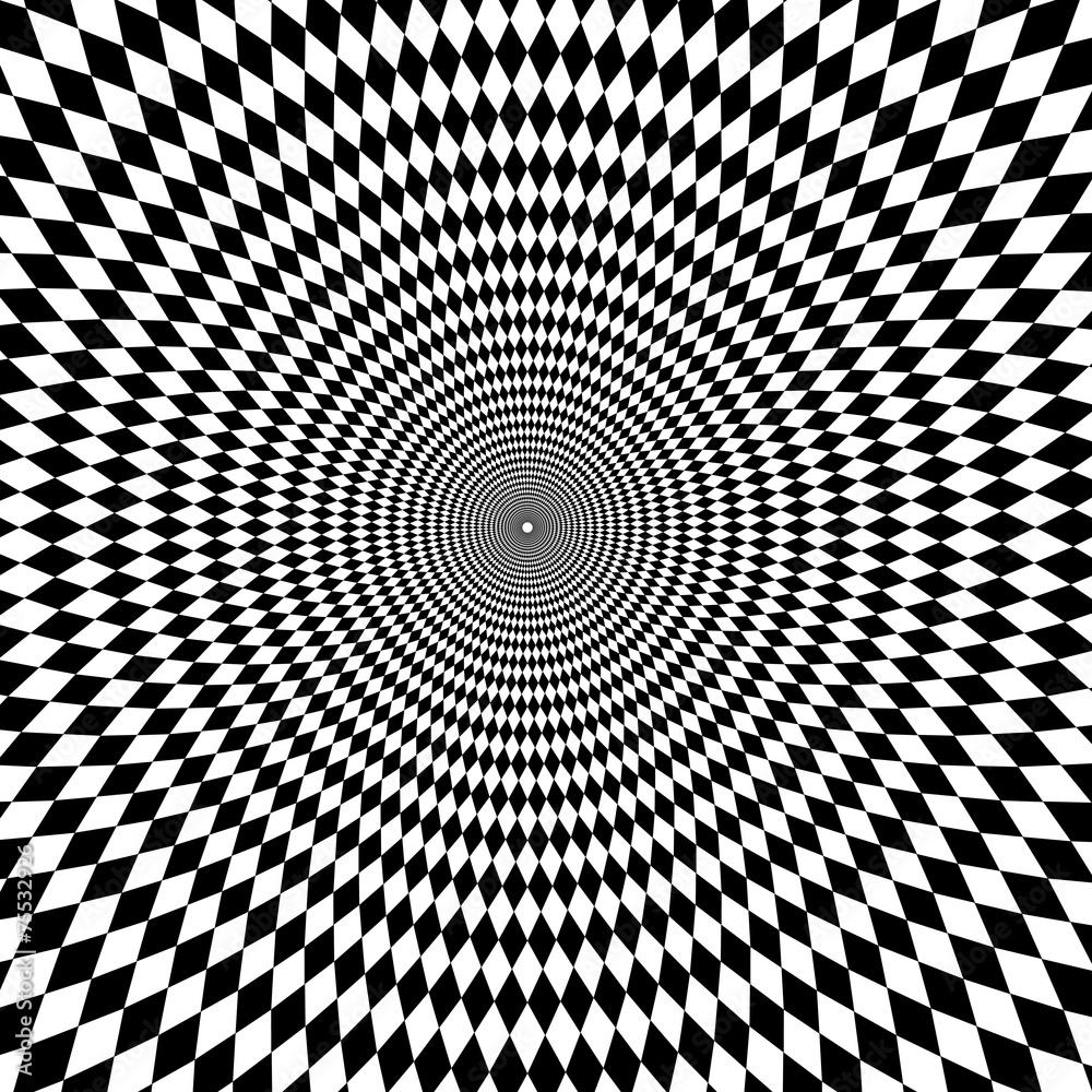 Fototapeta premium Vector optical illusion zoom black and white background