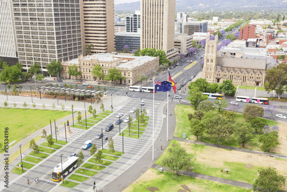 Fototapeta premium View of Adelaide city in Australia in the daytime