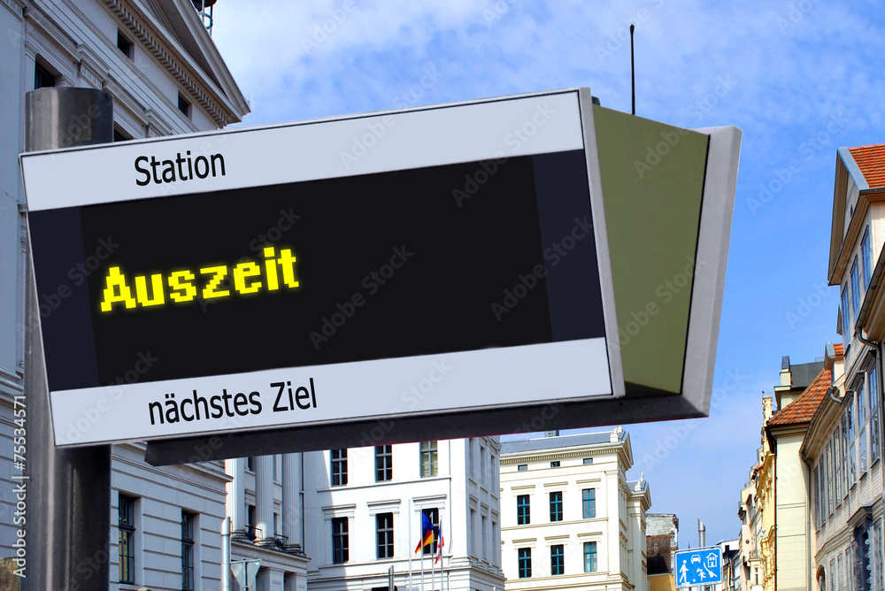 Fototapeta premium Anzeigetafel 7 - Auszeit