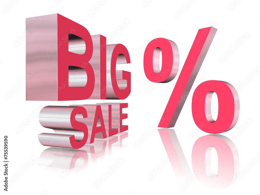 Big sale with 3d letter Big sale with 3d letter