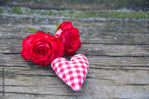 Valentinskarte - Rosenblüte...
