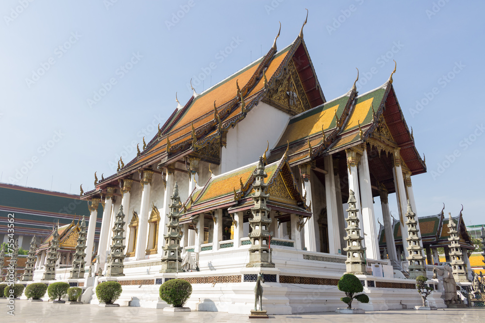 Temple at Wat suthat thepwararam ratcha woramahawiharn Temple at Wat suthat thepwararam ratcha woramahawiharn