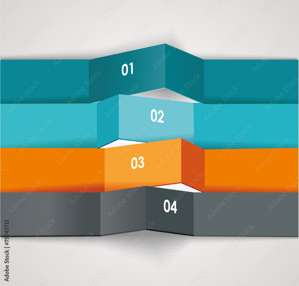 Fototapeta premium Number banners template for info graphic or website layout. Vect