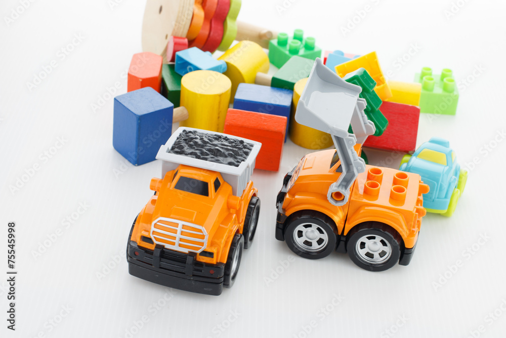 toys collection isolated on white background toys collection isolated on white background