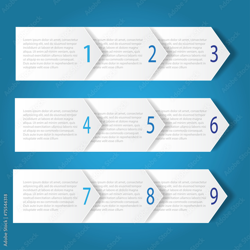 Abstract infographics number options template. Abstract infographics number options template.