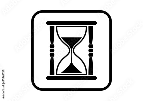 Hourglass vector icon on white background