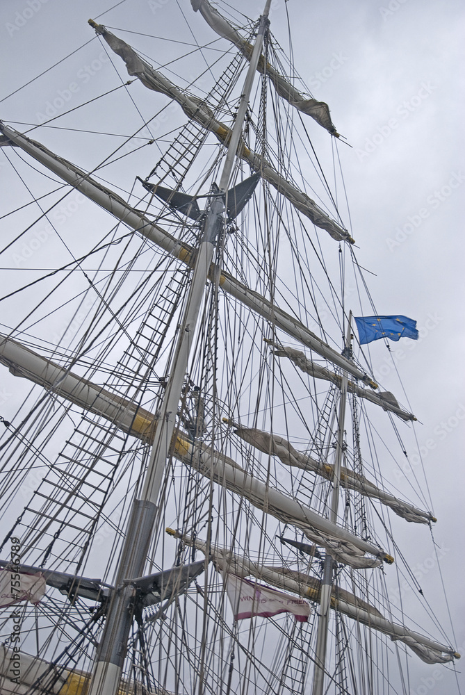 Masts of a sailing ship