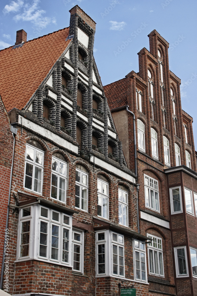 Hausfassade in Lüneburg, Deutschland