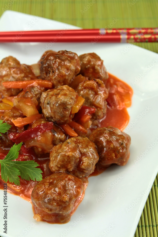 boulettes de boeuf sauce aigre-douce boulettes de boeuf sauce aigre-douce