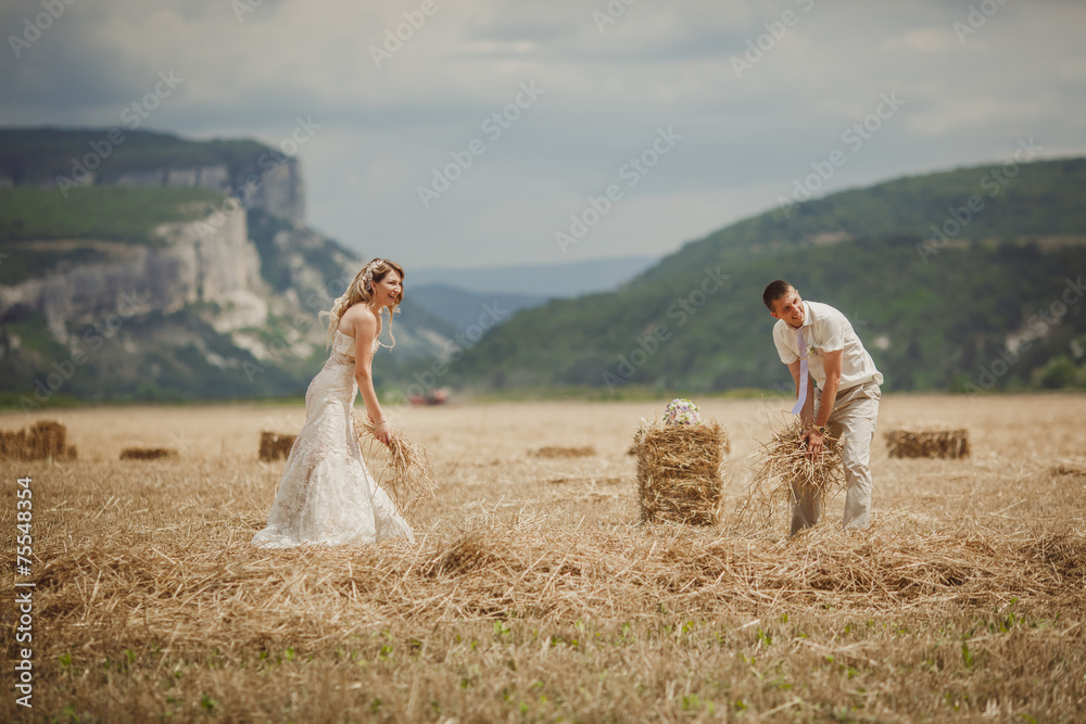 happy bride groom wedding outdoors happy bride groom wedding outdoors