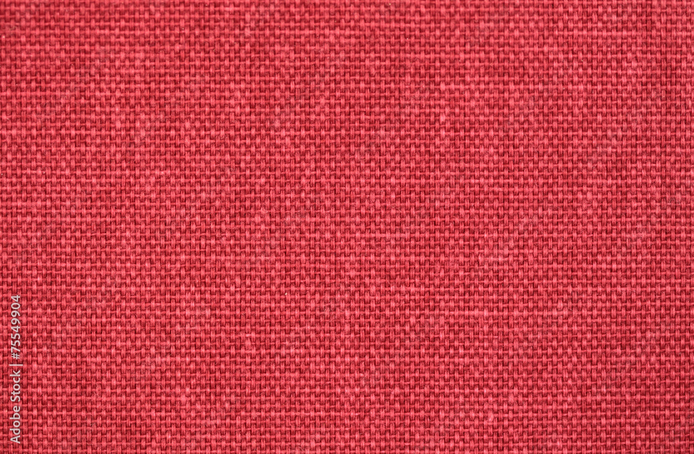 Red linen fabric texture background