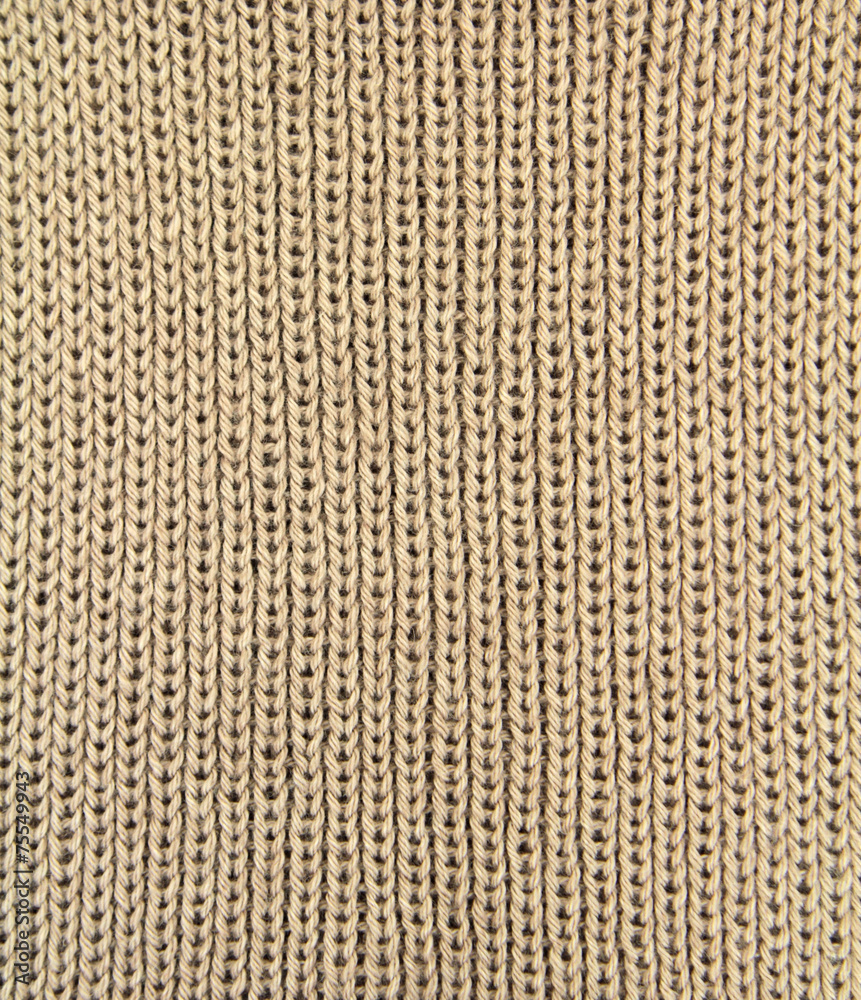 Fototapeta premium Brown knitting wool texture background. 
