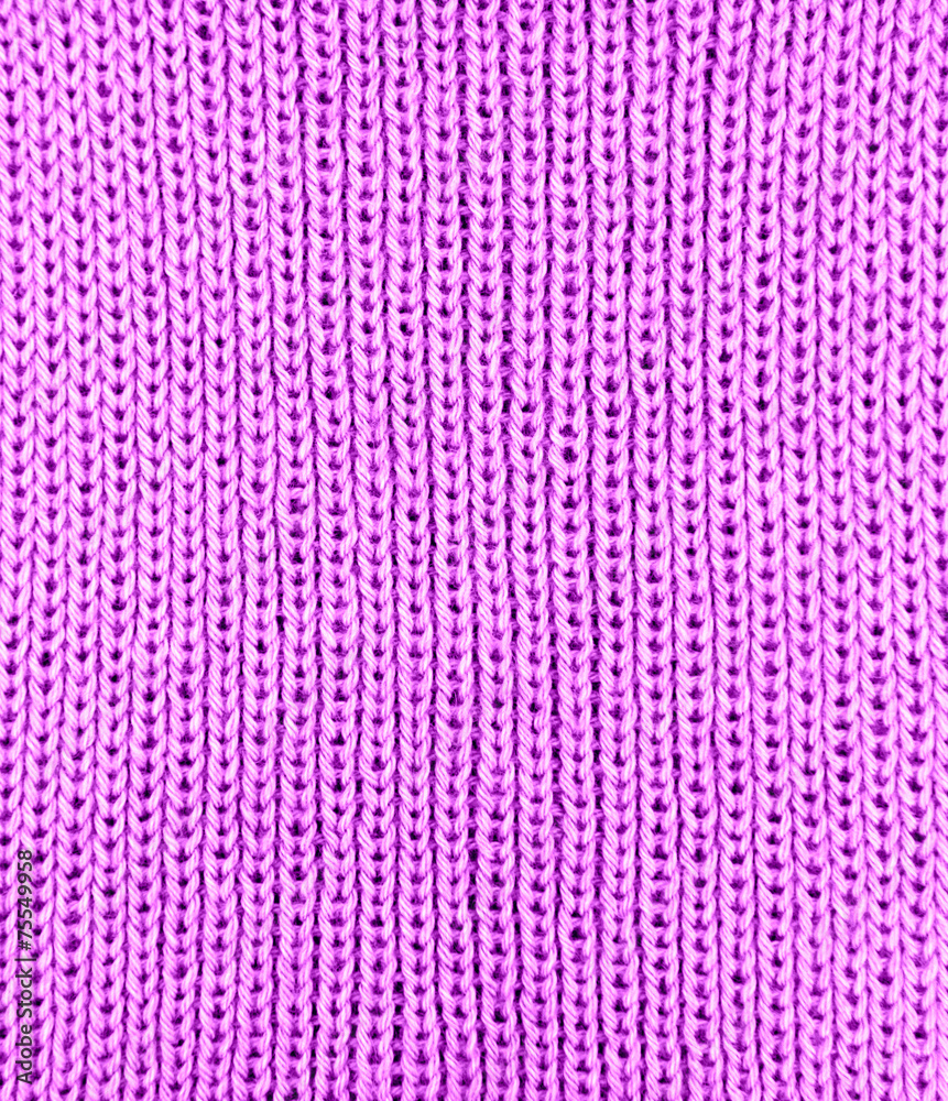 Pink knitting wool texture background.
