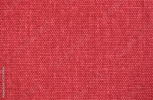 Red linen fabric texture background photo