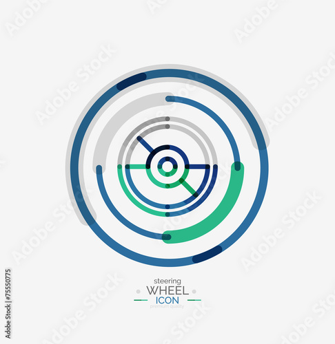 Car steering wheel icon