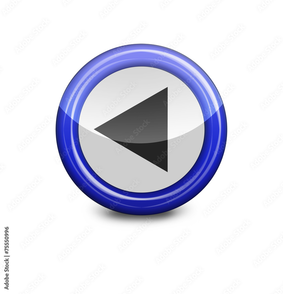 blue button play on a white background blue button play on a white background