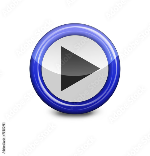 Free Download blue button play on a white background - GFXLoad