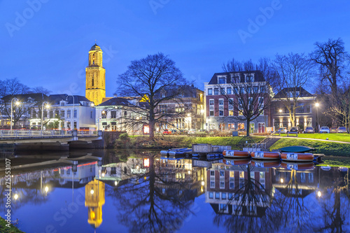 Zwolle in the evening, Netherlands photo