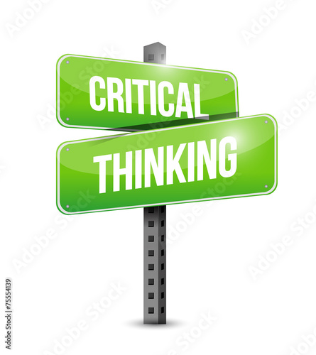 critical thinking street sign illustration photo