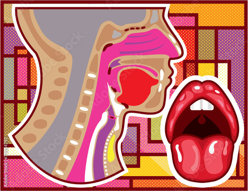Abstract Artwork Throat n Nose diagram