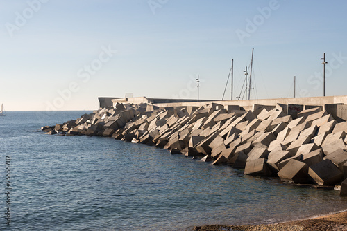 Breakwater cement blocks photo