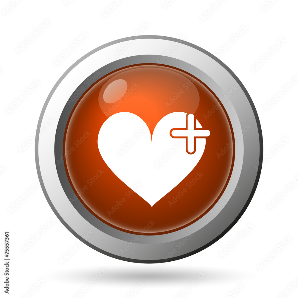 Heart with cross icon Heart with cross icon