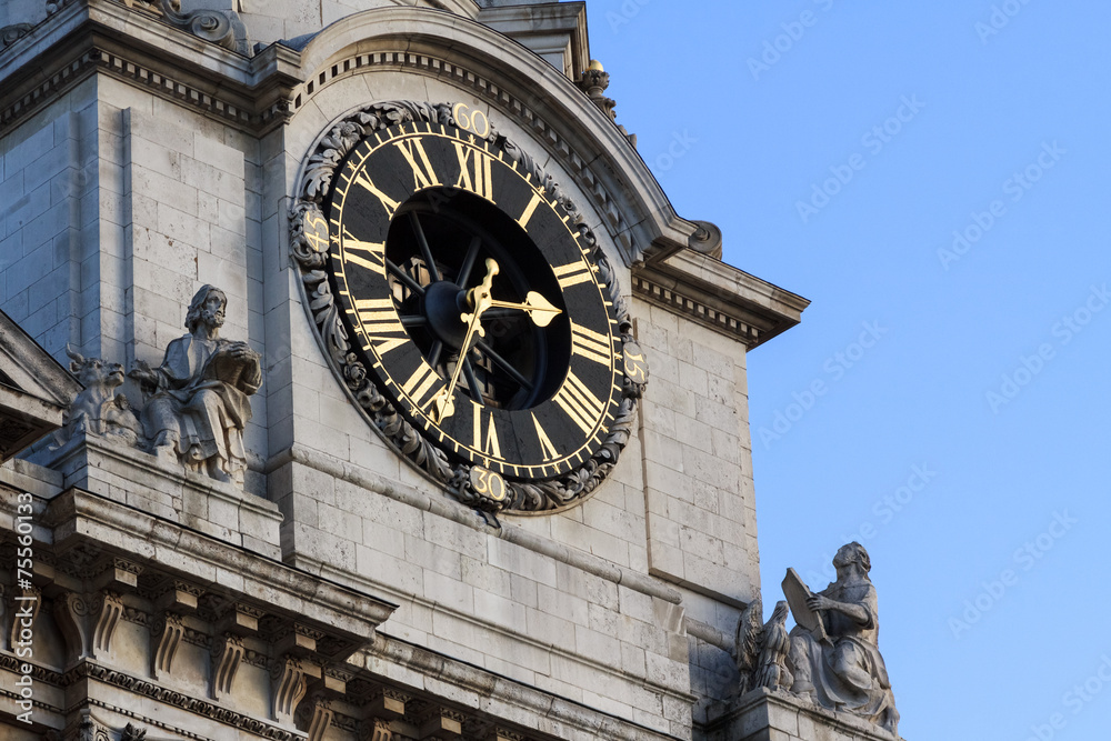 Detail of St. Paul's cathedral clock