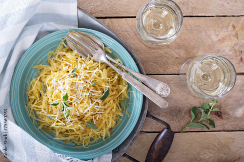 Spaghetti squash with herbs and parmesan photo