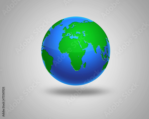 illustration of Earth isolated on light background