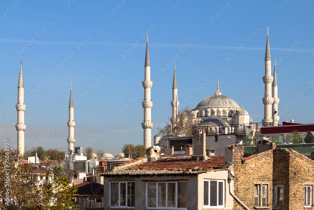 Obraz premium Błękitny Meczet (Sultanahmet Camii), Stambuł, Turcja