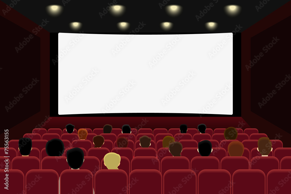 Fototapeta premium Cinema with people