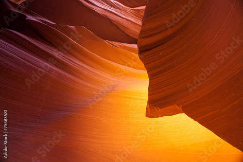 Sandstone pattern in lower Antelope canyon, Page, Arizona.