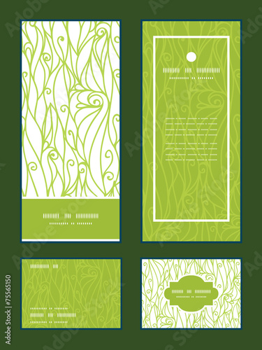 Vector abstract swirls texture vertical frame pattern invitation