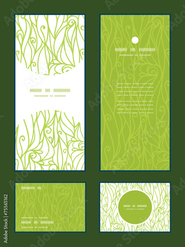 Vector abstract swirls texture vertical frame pattern invitation