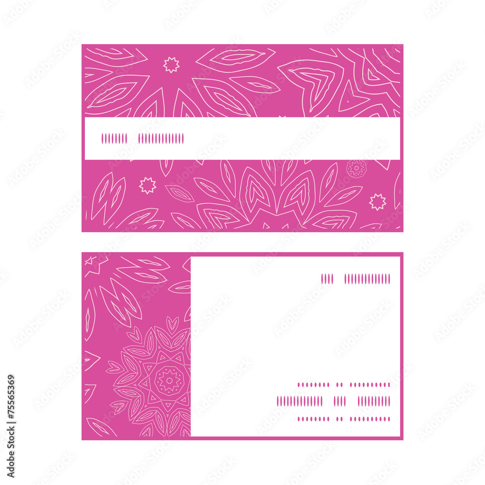 Vector pink abstract flowers texture horizontal stripe frame Vector pink abstract flowers texture horizontal stripe frame