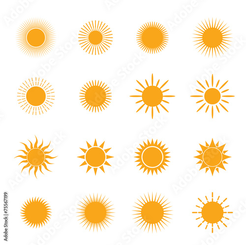 vector orange symbol of sun