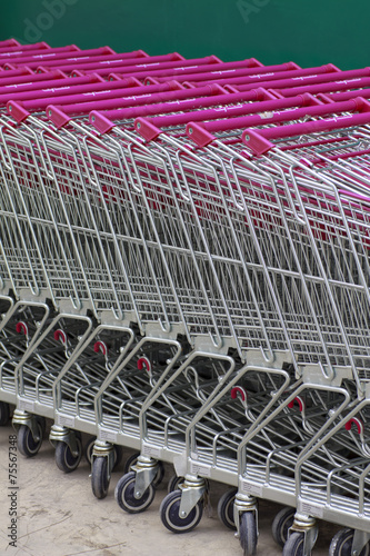 market trolley - Stock Image