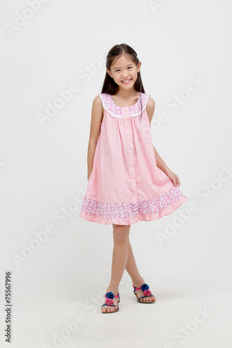 Portrait of happy little Asian child