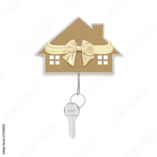 gift key chain and at home with a bow