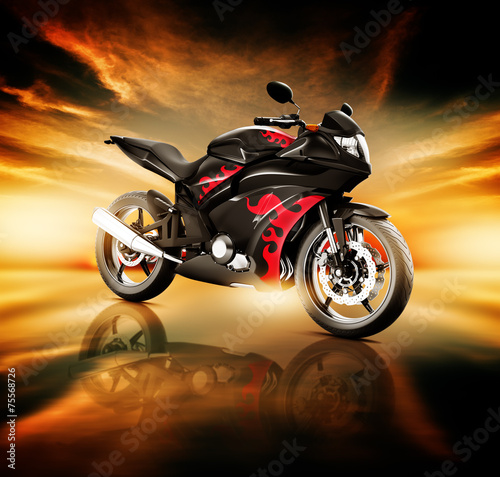 Motorcycle Land Vehicle Transportation Luxury Motorbike Elegance