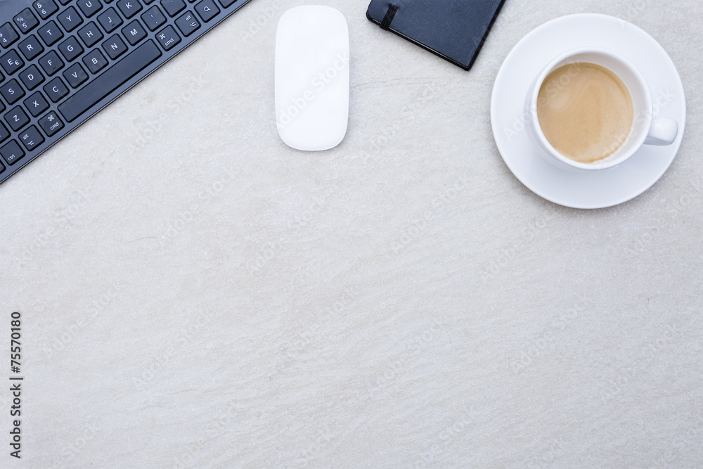 cup of coffee on a business desk cup of coffee on a business desk