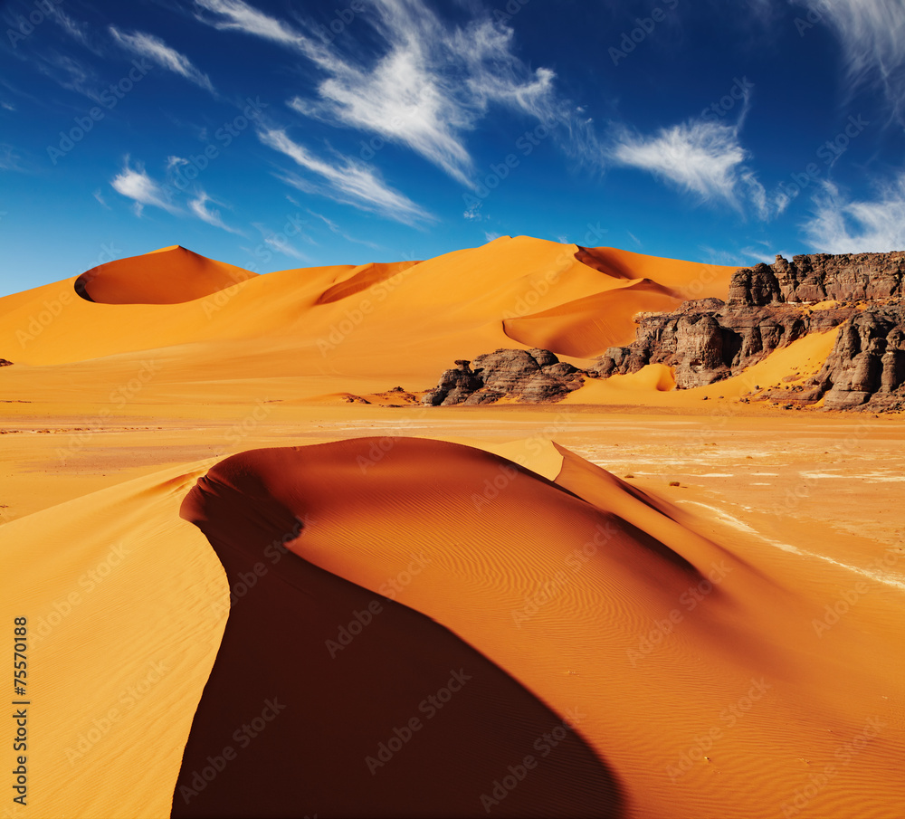 Sahara Desert, Algeria - obrazy, fototapety, plakaty 
